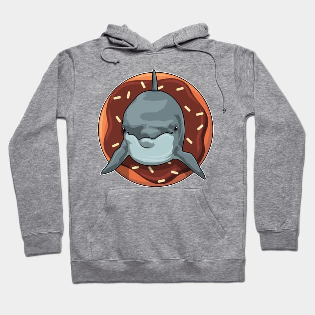 Dolphin with Donut Hoodie by Markus Schnabel